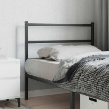 Berkfield Metal Replace Headboard Black 100 cm