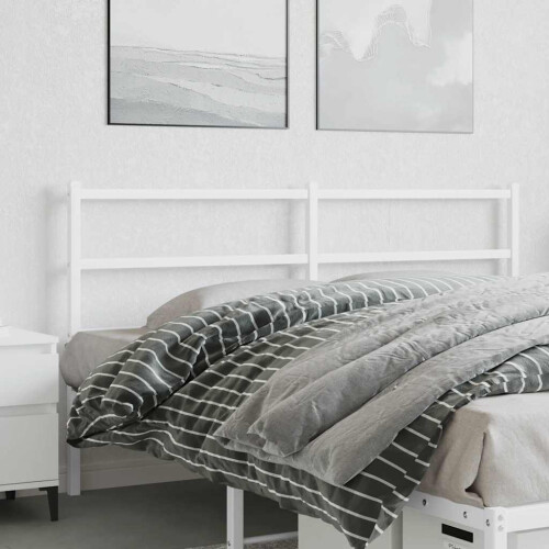 Berkfield Metal Replace Headboard White 160 cm