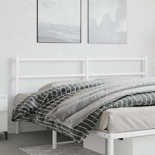 Berkfield Metal Replace Headboard White 180 cm