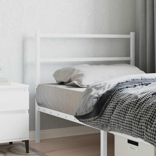 Berkfield Metal Replace Headboard White 107 cm
