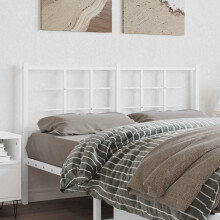 Berkfield Metal Replace Headboard White 135 cm