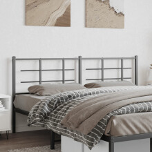Berkfield Metal Replace Headboard Black 193 cm