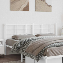 Berkfield Metal Replace Headboard White 180 cm