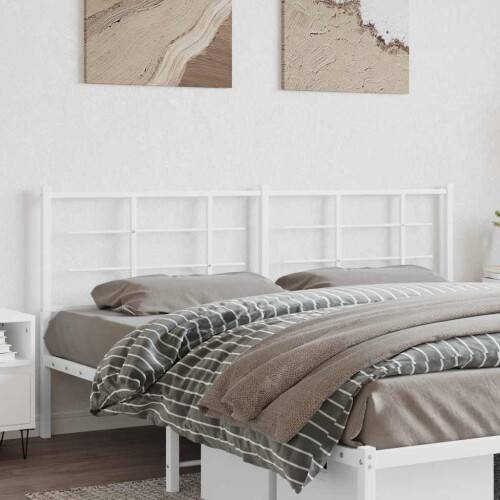 Berkfield Metal Replace Headboard White 180 cm
