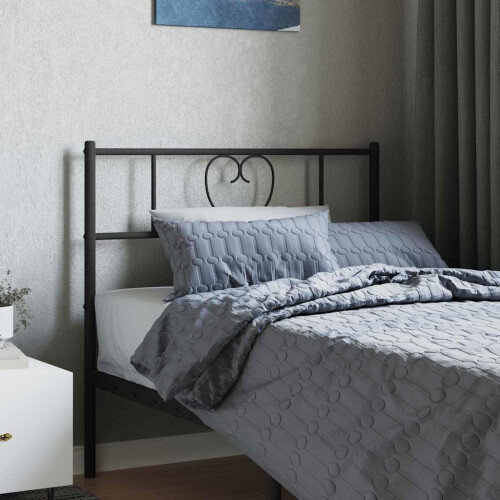 Berkfield Metal Replace Headboard Black 90 cm