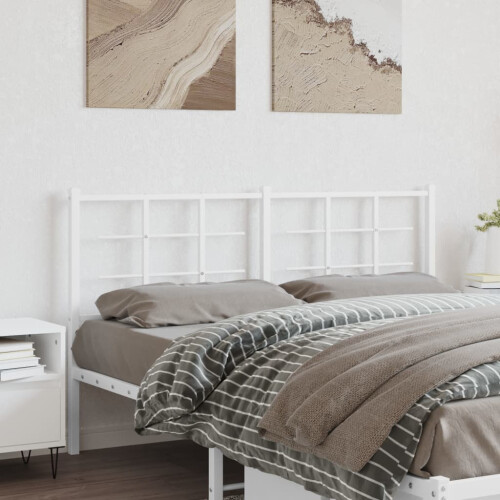 Berkfield Metal Replace Headboard White 150 cm
