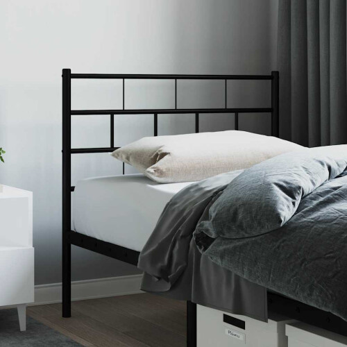Berkfield Metal Replace Headboard Black 80 cm