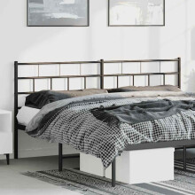 Berkfield Metal Replace Headboard Black 193 cm
