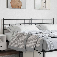 Berkfield Metal Replace Headboard Black 200 cm