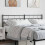 Berkfield Metal Replace Headboard Black 200 cm 1