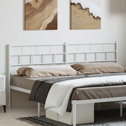Berkfield Metal Replace Headboard White 180 cm