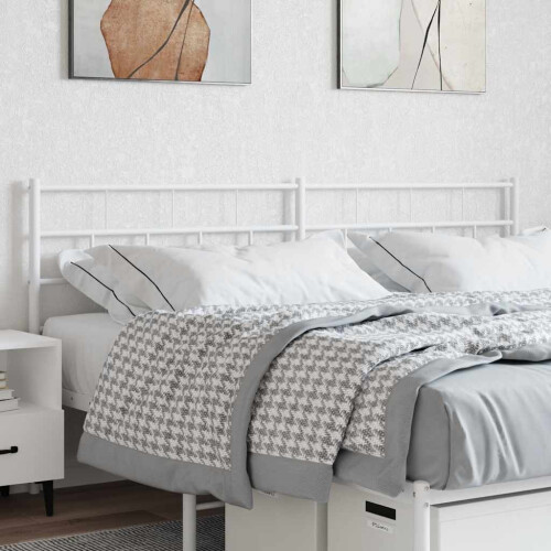 Berkfield Metal Replace Headboard White 200 cm