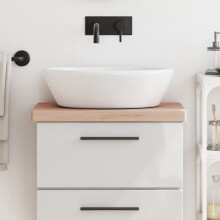 Berkfield Bathroom Countertop 60x40x4 cm Solid Wood Beech