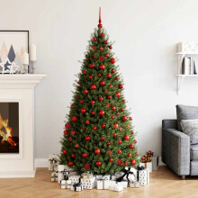 Berkfield 111 Piece Christmas Bauble Set Red Polystyrene