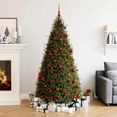 Berkfield 111 Piece Christmas Bauble Set Red Polystyrene