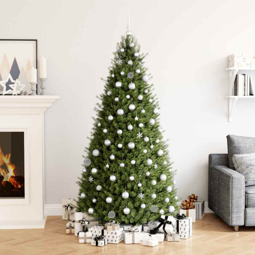 Berkfield 111 Piece Christmas Bauble Set Silver Polystyrene