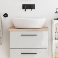 Berkfield Bathroom Countertop 60x40x2.5 cm Solid Wood Beech