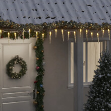 Berkfield Christmas Icicle Light 100 LEDs Warm White 10 m Acrylic PVC
