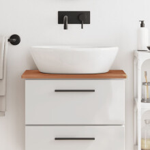 Berkfield Bathroom Countertop 60x40x1.5 cm Solid Wood Beech