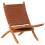 Berkfield Folding Relaxing Chair Brown Real Leather 1
