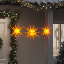 Berkfield Christmas Lights with LEDs 3 pcs Foldable Yellow