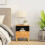 Berkfield Bedside Cabinet Brown and Black Solid Wood Mango 1