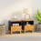 Berkfield Bedside Cabinets 2 pcs Brown and Black Solid Wood Mango 1