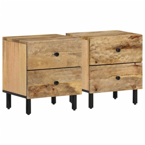 Berkfield Bedside Cabinets 2 pcs 40x33x46 cm Solid Wood Mango