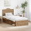 Berkfield Bed Frame Artisian Oak 90 x 190 cm Solid Pine Wood 1