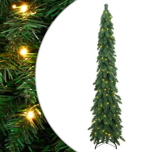 Berkfield Artificial Pre-lit Christmas Tree with 130 LEDs 210 cm