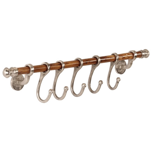 Berkfield Coat Rack Wall Mounted 75x15 cm†Aluminium