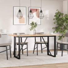 Berkfield Dining Table Legs O-Frame 120x60x73 cm Steel