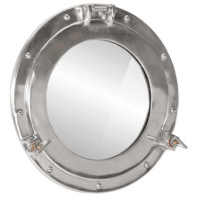 Berkfield†Porthole Mirror†Wall Hanging†ò38 cm†Aluminium and Glass