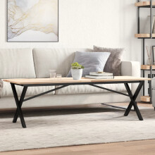 Berkfield Coffee Table Legs X-Frame 140x30x43 cm Steel