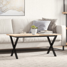 Berkfield Coffee Table Legs X-Frame 70x30x43 cm Steel
