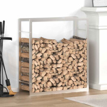 Berkfield Firewood Rack 80x28x86 cm Stainless Steel
