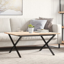 Berkfield Coffee Table Legs X-Frame 70x60x43 cm Steel