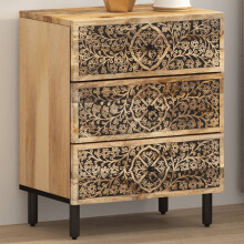 Berkfield Bedside Cabinet 50x33x60 cm Solid Wood Mango