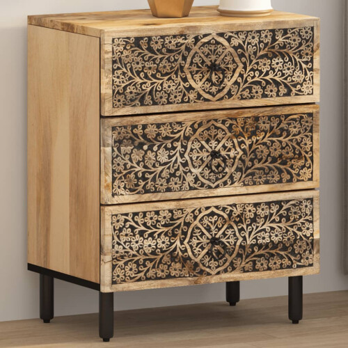 Berkfield Bedside Cabinet 50x33x60 cm Solid Wood Mango