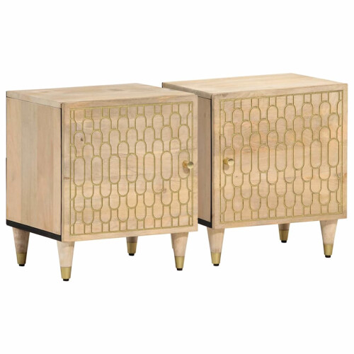 Berkfield Bedside Cabinets 2 pcs 40x33x46 cm Solid Wood Mango