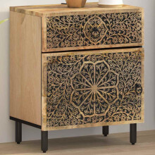 Berkfield Bedside Cabinet 50x33x60 cm Solid Wood Mango