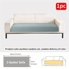 (Blue, 3 Seater Sofa(90*180cm)) 1pc Summer Ice Silky Fiber Fabric Sofa Cushion, Cooling Ice Silk Sofa Seat Pad, Non