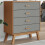 Berkfield Drawer Cabinet OLDEN Grey and Brown Solid Wood Pine 1