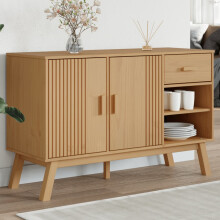 Berkfield Sideboard OLDEN Brown 114x43x73.5 cm Solid Wood Pine