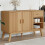 Berkfield Sideboard OLDEN Brown 114x43x73.5 cm Solid Wood Pine 1