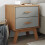 Berkfield Bedside Cabinet OLDEN Grey and Brown Solid Wood Pine 1