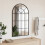 Berkfield Wall Mirror Black 60x100 cm Arch Iron 1