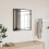 Berkfield Wall Mirror Black 60x60 cm Square Iron 1