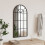 Berkfield Wall Mirror Black 40x80 cm Arch Iron 1