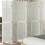 Berkfield Room Divider 6 Panels White Solid Wood Paulownia 1